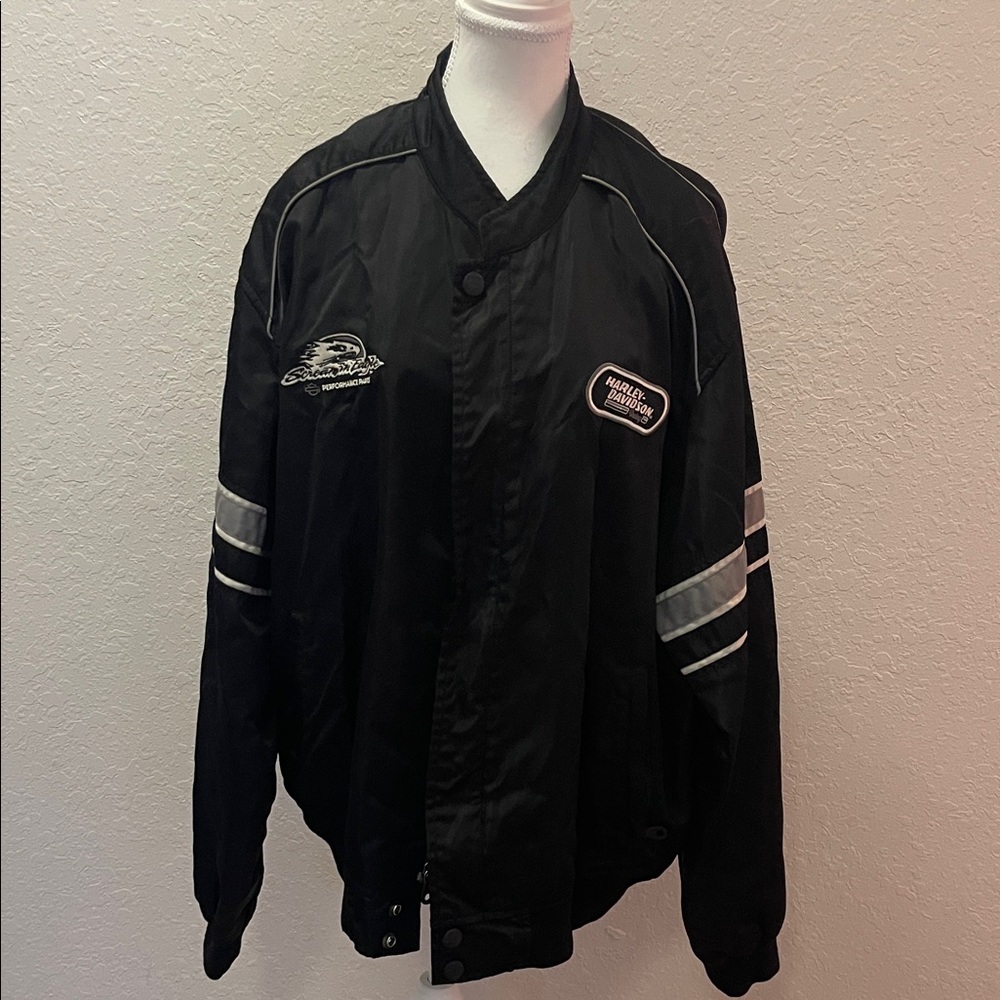Harley-Davidson Black Varsity Jacket with Gray Details